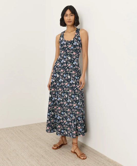 clearance fit & flare open back maxi dress