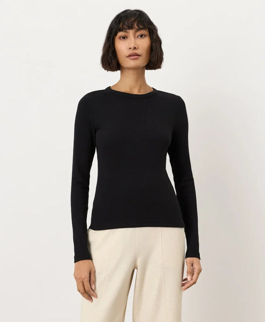 perfect rib crewneck long sleeve tee