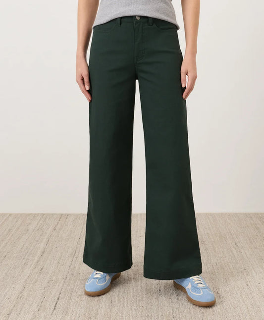 clearance stretch twill wide leg pant
