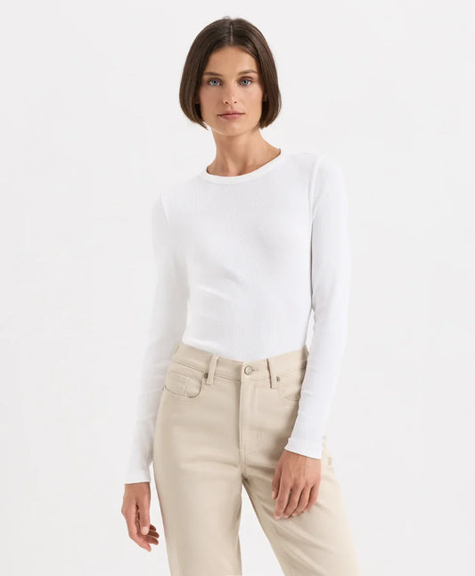 perfect rib crewneck long sleeve tee